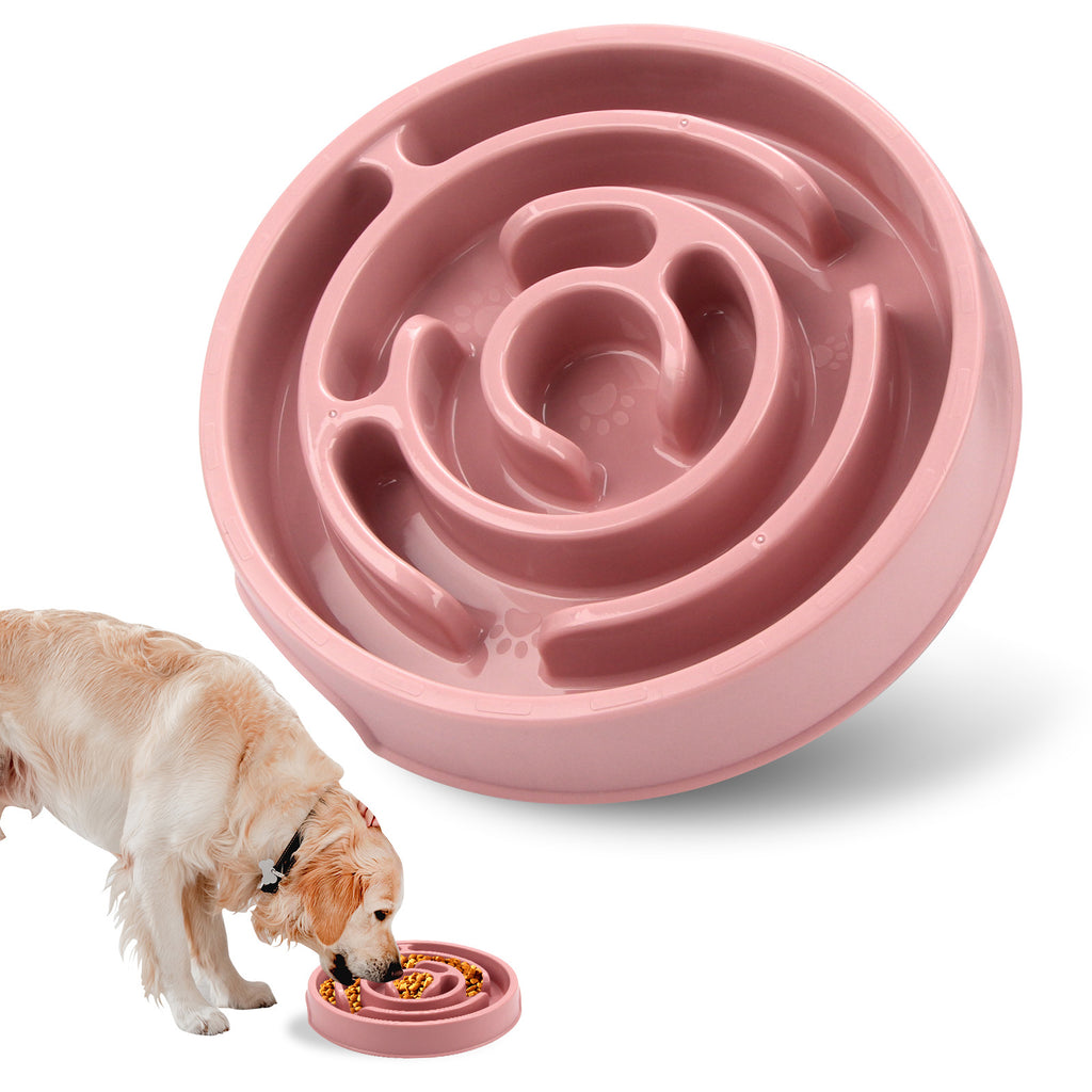 Pink slow feeder bowl