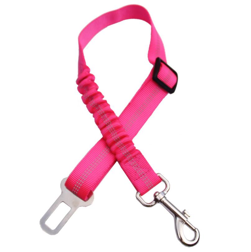 Pink dog car seat belt