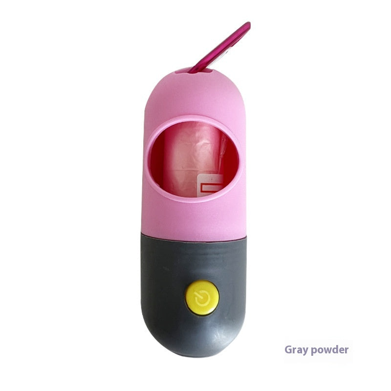 Pink poo bag dispenser