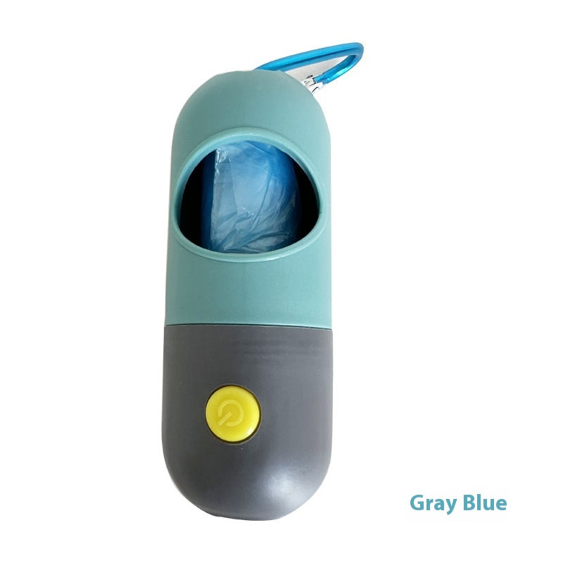 Blue poo bag dispenser