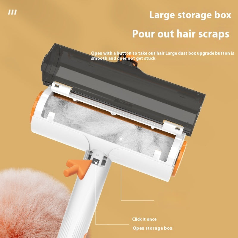 Large fur storage chamber that empties straight into the bin