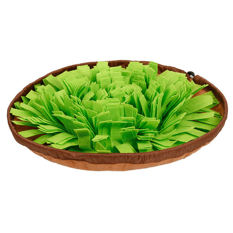 Green snuffle bowl for dogs