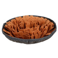 Brown snuffle bowl for dogs