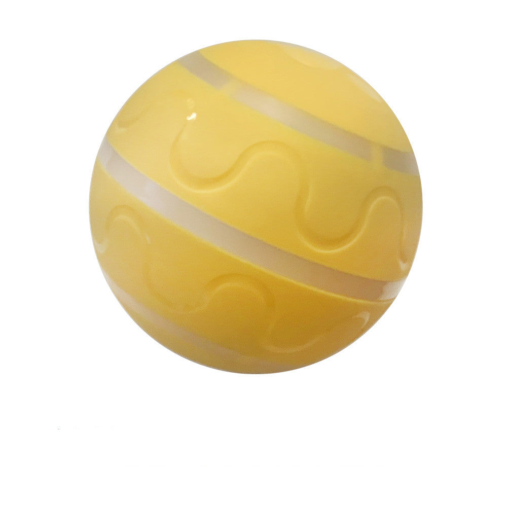 Yellow plain cat ball