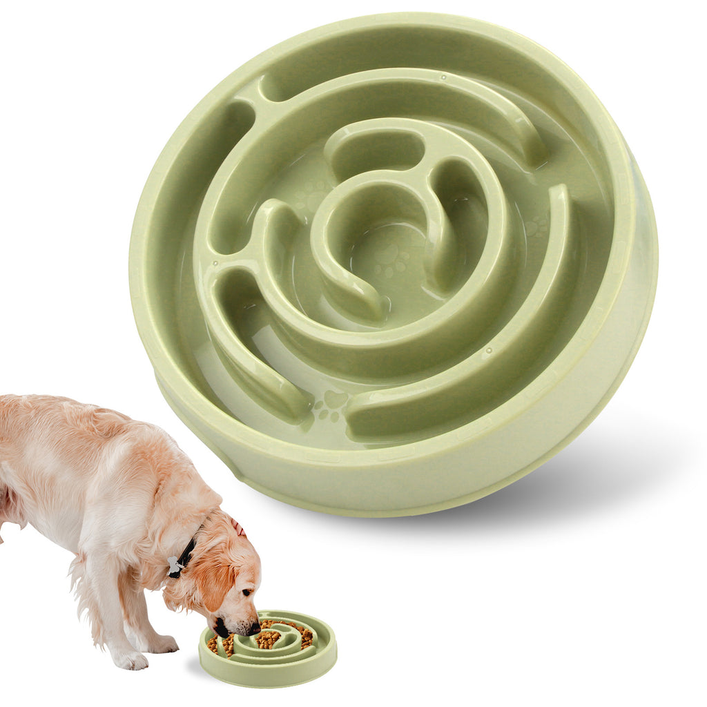 Green slow feeder bowl