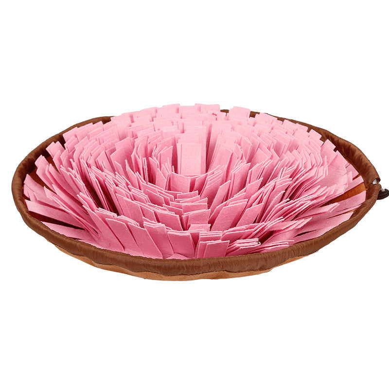 Pink snuffle bowl for dogs
